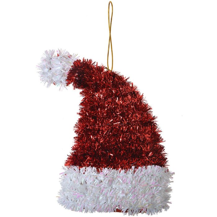 Clayre & Eef 65478 Kerstmuts Decoratie Rood Wit 9x5x13 cm