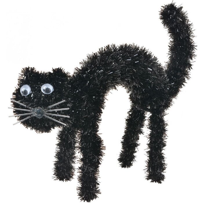Clayre & Eef 65496 Decoratie kat zwart 19x7x22 cm