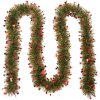 Clayre & Eef 65528 Kerstslinger groen rood 200 cm