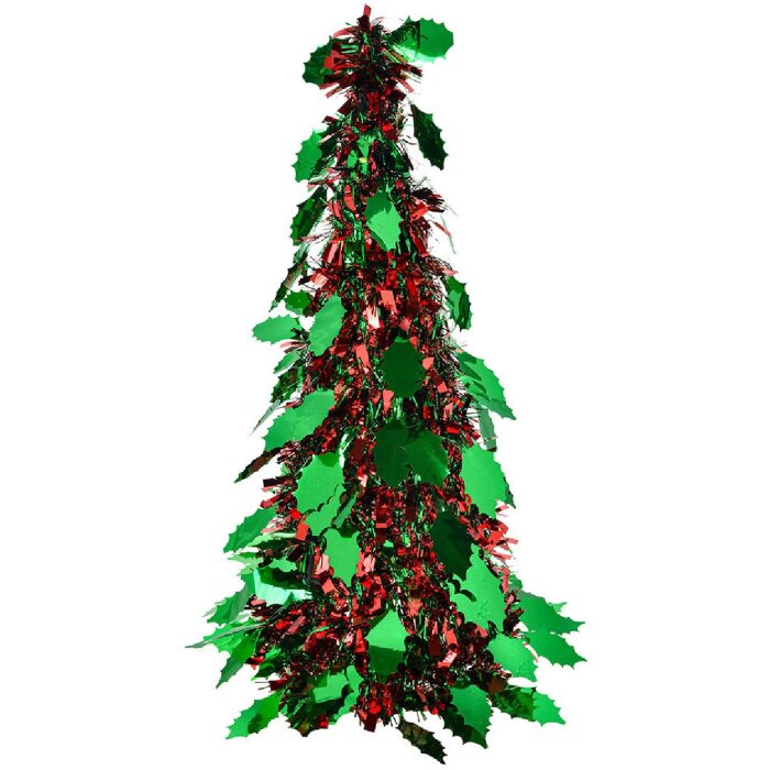 Clayre & Eef 65540L Kerstboomdecoratie Ø 18x46 cm Groen Rood