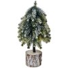 Clayre & Eef 65573 Kunstkerstboom sneeuweffect 11x11x25 cm