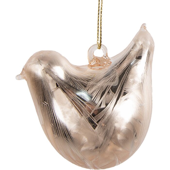 Clayre & Eef 6GL4454 Hangdecoratie Vogel Goud 7x4x6 cm