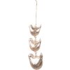 Clayre & Eef 6GL4456 Hangende Vogeldecoratie Beige 7x5x16 cm