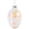 Clayre & Eef 6GL4465 Decoratieve hanger eierglazen bloemen Ø 5x8 cm