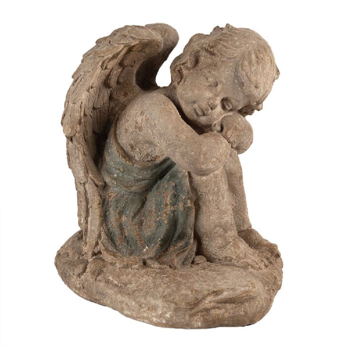 Clayre & Eef 6MG0103 Decoratie engel antiek look 37x27x36 cm
