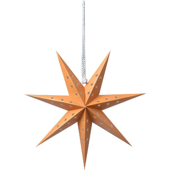 Clayre & Eef 6PA0513S Decoratie Ster Oranje 30x8x30 cm