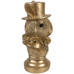 Clayre & Eef 6PR4141 Decoratie Konijn Goud 19x16x35 cm