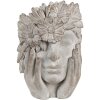 Clayre & Eef 6TE0500 Bloempot Bloem Vrouw Grijs 27x22x31 cm