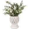 Clayre & Eef 6TE0510S Bloempot Wit Ø 11x13 cm