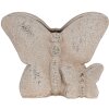Clayre & Eef 6TE0514 Bloempot Vlinder Beige 24x10x19 cm