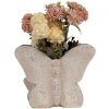 Clayre & Eef 6TE0514 Bloempot Vlinder Beige 24x10x19 cm