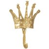 Clayre & Eef 6Y5548 Wandhaak Kroon Goud 11x3x18 cm