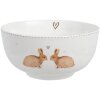 Clayre & Eef BSLCBO Kom Soepkom Wit Bruin Ø 14x7 cm 500 ml