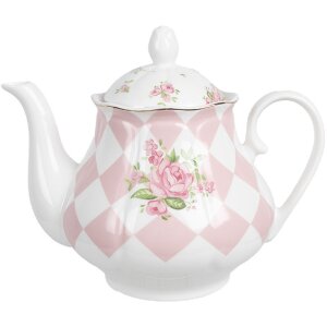 Clayre & Eef SWRTE Theepot 1000 ml 20x14x17 cm
