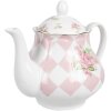 Clayre & Eef SWRTE Theepot 1000 ml 20x14x17 cm