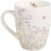 Clayre & Eef Mok WFFMU Wit Porselein Botanisch 12x8x10 cm 350 ml