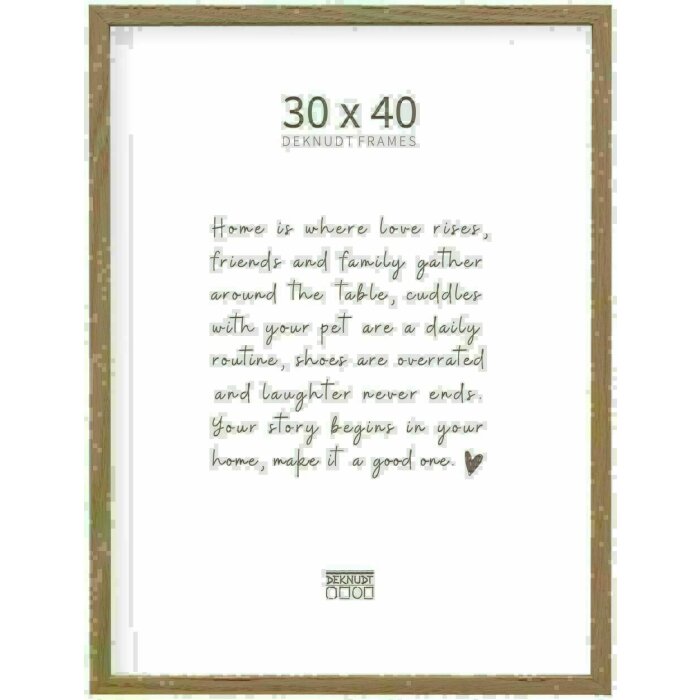 Deknudt S47DJ1 fotolijst massief eikenhout naturel 30,0 x40,0 cm