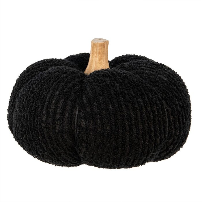 Clayre & Eef 65400 Decoratie Pompoen Zwart Ø 20x14 cm