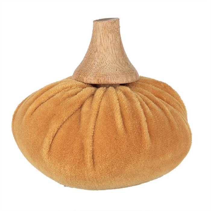 Clayre & Eef 65426 Decoratie Pompoen Oranje Ø 9x8 cm