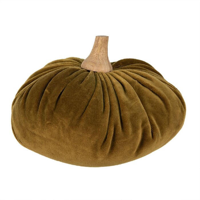 Clayre & Eef 65419 Decoratieve Pompoen Groen Ø 20x14 cm Landelijke stijl