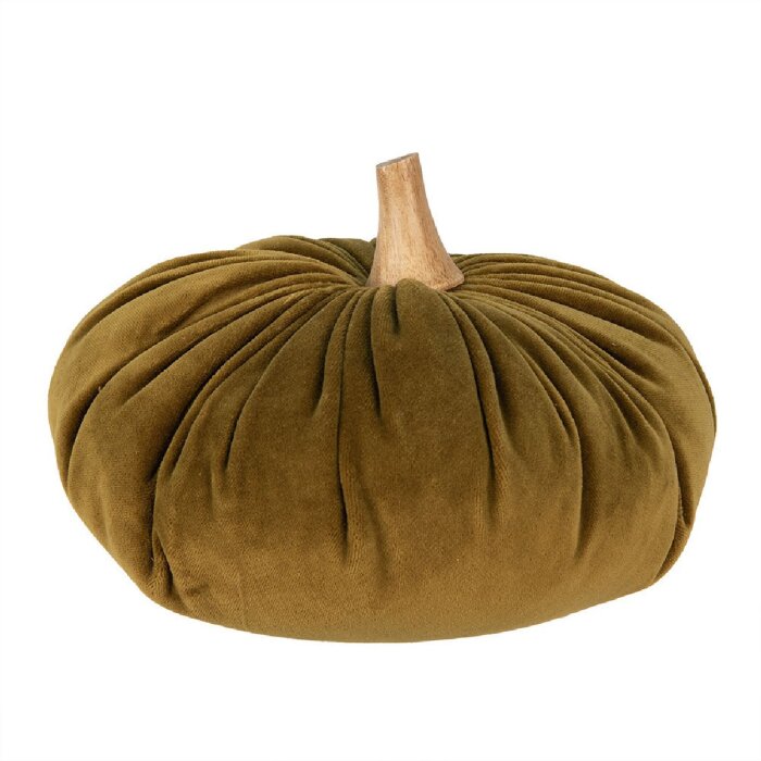 Clayre & Eef 65420 Decoratieve Pompoen Groen Ø 25x16 cm Landelijke stijl