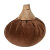 Clayre & Eef 65421 Decoratieve Pompoen Bruin Ø 9x8 cm Landelijke stijl