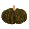 Clayre & Eef 65444 Decoratieve Pompoen Groen Polyester Ø 20x14 cm Landelijke stijl