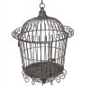 Clayre & Eef 5Y1201 Decoratie Vogelkooi Bruin Grijs Ø 36x47/75 cm