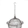 Clayre & Eef 5Y1201 Decoratie Vogelkooi Bruin Grijs Ø 36x47/75 cm