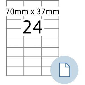 HERMA 8424 Etiketten A4 papier wit 70x37 mm 500 vellen...