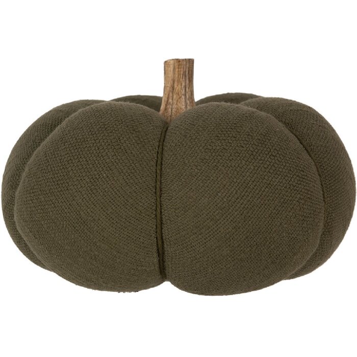 Clayre & Eef 65396 Decoratieve Pompoen Groen Ø 20x14 cm Landelijke stijl