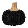 Clayre & Eef 65397 Decoratieve Pompoen Zwart Ø 9x8 cm Landelijke stijl