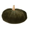 Clayre & Eef decoratie pompoen groen Ø 25x16 cm landelijke stijl polyester