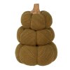 Clayre & Eef 65432 Decoratieve Pompoen Groen Polyester Ø 13x18 cm Landelijke stijl