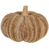 Clayre & Eef 65434 Decoratieve Pompoen Bruin Beige Polyester Ø 20x14 cm Landelijke stijl