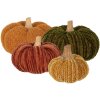 Clayre & Eef 65434 Decoratieve Pompoen Bruin Beige Polyester Ø 20x14 cm Landelijke stijl