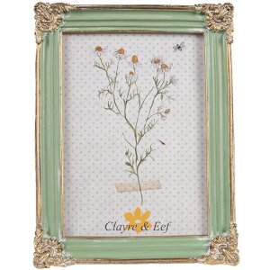 Clayre & Eef 2F1141 Fotolijst 16x2x21 cm Groen Goud...