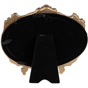 Clayre & Eef 2F1144 Fotolijst Goudkleurig 17x2x15 cm / 10x15 cm Ovaal Barok
