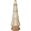 Clayre & Eef 65394 Kerstboom Ø 15x45 cm Goudkleurig glashout in landelijke stijl