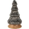 Clayre & Eef 65386 Kerstboom Zilver Zwart Ø 13x24 cm