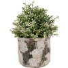 Clayre & Eef 6TE0516L Bloempot Terracotta Beige Groen Ø 17x15 cm Landelijke stijl