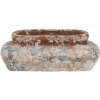 Clayre & Eef 6TE0522L Bloempot Beige Blauw 27x15x9 cm