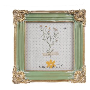 Clayre & Eef 2F1149 Fotolijst Groen Goud 13x2x13 cm...