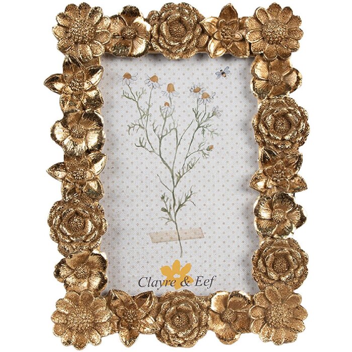 Clayre & Eef 2F1155 Fotolijst Goudkleur 16x2x20 cm 10x15 cm