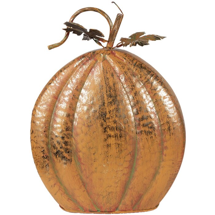 Clayre & Eef 6Y5622 Decoratie Pompoen Oranje IJzer 34x15x42 cm
