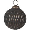 Clayre & Eef 6GL4704 Kerstbal Grijs Goudkleurig Ø 8x8 cm