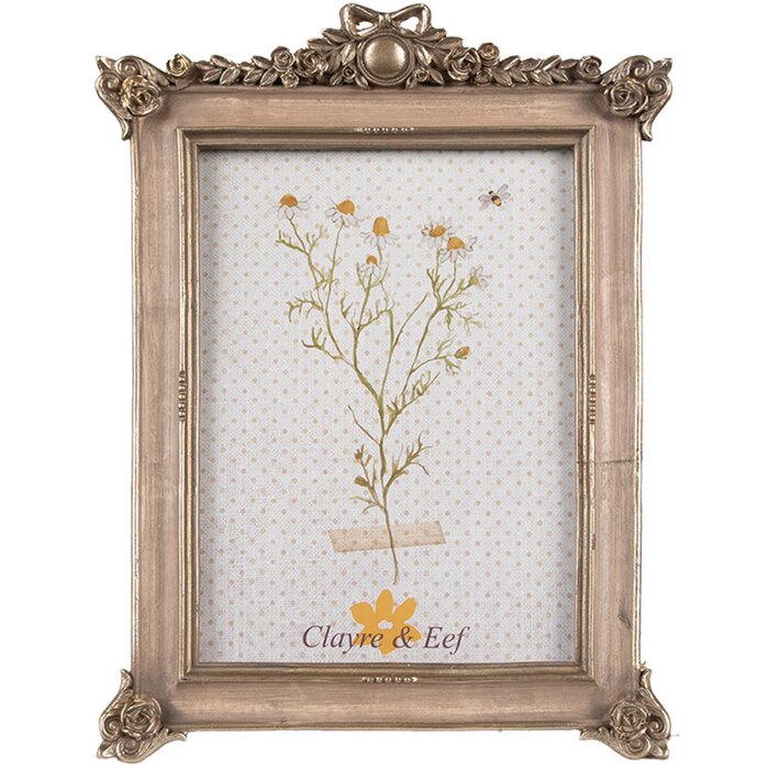 Clayre & Eef 2F1112 Fotolijst Goudkleurig 18x2x24 cm 13x18 cm Romantisch