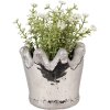 Clayre & Eef 6TE0540S Bloempot zilver Ø 12x10 cm landelijke stijl