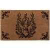 Clayre & Eef GTWMC Deurmat in landelijke stijl 75x45x1 cm Bruin Zwart