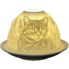 Clayre & Eef 6CE1807 Theelichthouder Kat Ø 12x8 cm Wit